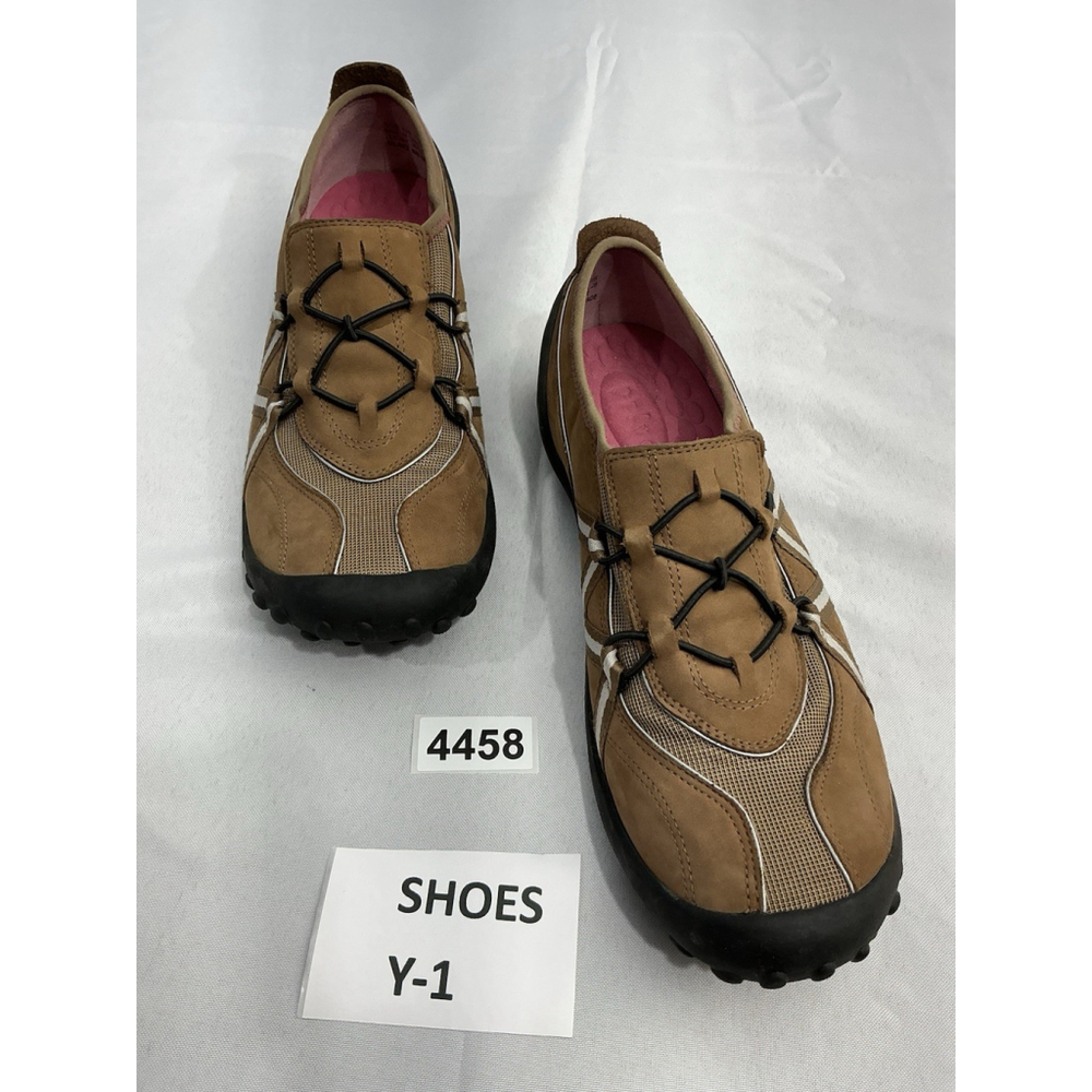 Brown Loafers with Black Accents